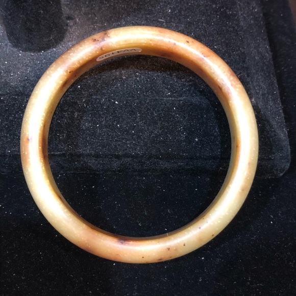 Genuine Light Moss Green & Brown Jade Bracelet - Picture 10 of 11